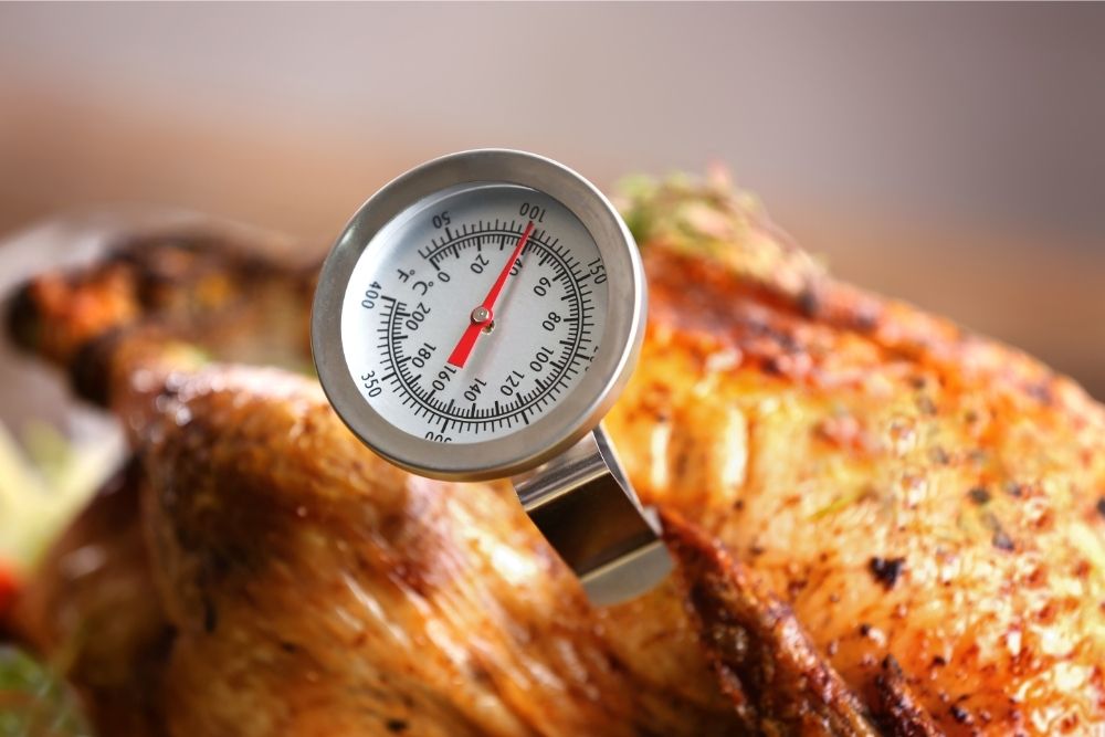 Measure the temperature of turkey