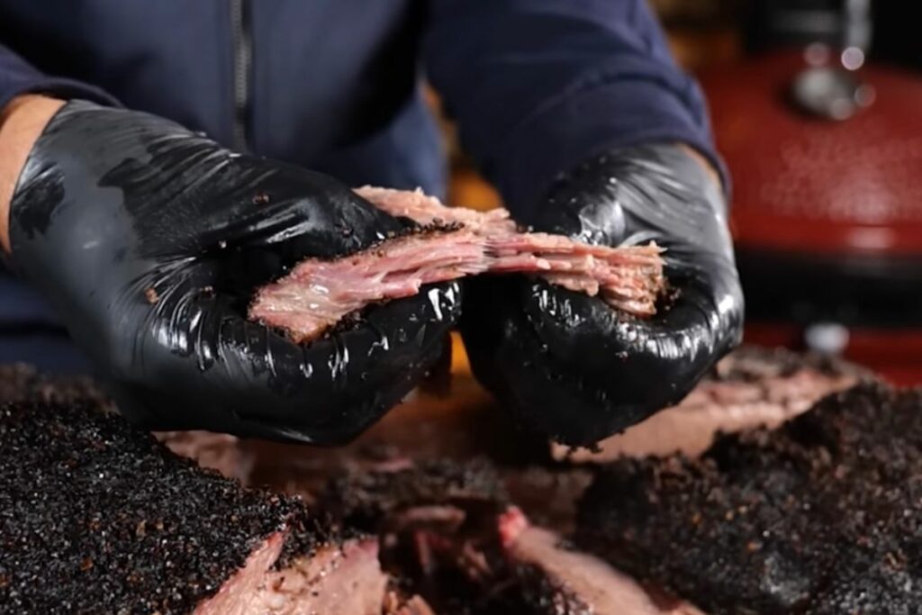  Squeezing brisket 