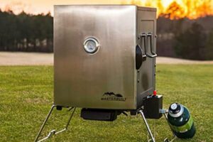Masterbuilt Compact Outdoor Camping Tailgating Portable Propane BBQ Smoker Grill